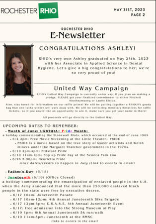 Rochester RHIO Internal Newsletter (Page 2)